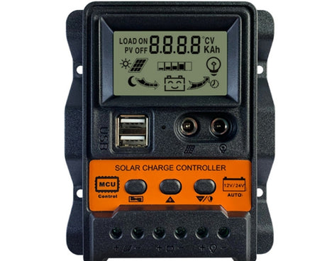 Dual DC Current Display 12V24V Solar Controller LCD PWM Photovoltaic Power Generation Controller, K1688 10A, K1688 20A, K1688 30A
