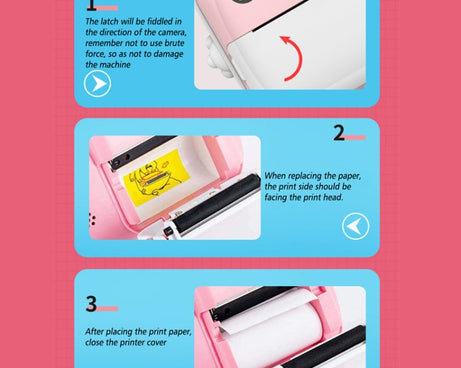 Children Instant Camera Mini Thermal HD Printer Video Photo Digital Camera