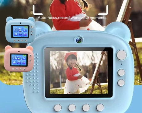Children Instant Print Camera 1080P 2.4-Inch IPS Screen Dual Lens Photography Camera