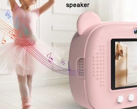 Children Instant Print Camera 1080P 2.4-Inch IPS Screen Dual Lens Photography Camera