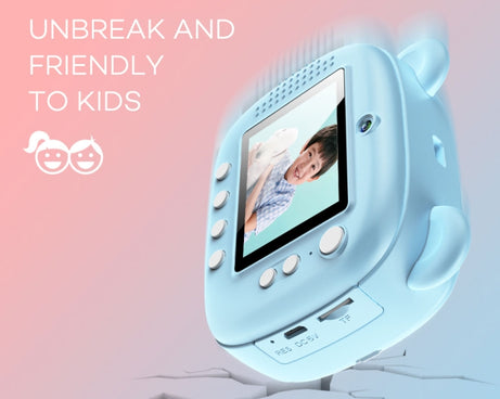 Children Instant Print Camera 1080P 2.4-Inch IPS Screen Dual Lens Photography Camera