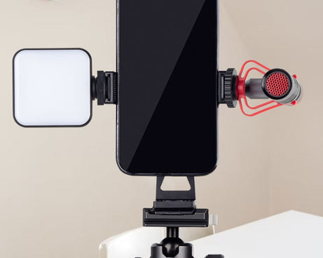 XILETU Metal Swivel Cold Shoe Mobile Phone Clip Photography Fixed Tripod