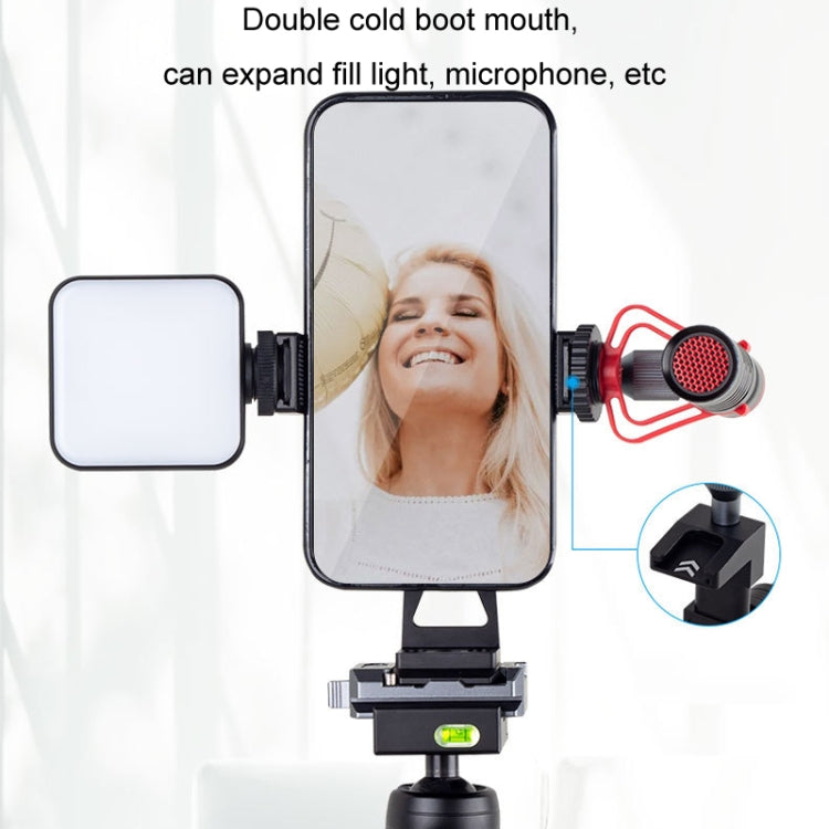 XILETU Metal Swivel Cold Shoe Mobile Phone Clip Photography Fixed Tripod