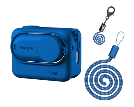 For Insta360 GO 3 AMagisn Silicone Body Cover Protective Case With Lanyard