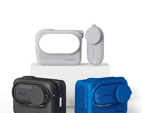 For Insta360 GO 3 AMagisn Silicone Body Cover Protective Case With Lanyard