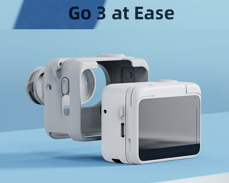 For Insta360 GO 3 AMagisn Silicone Body Cover Protective Case With Lanyard