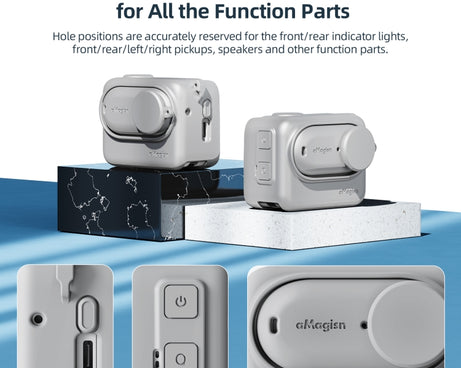 For Insta360 GO 3 AMagisn Silicone Body Cover Protective Case With Lanyard