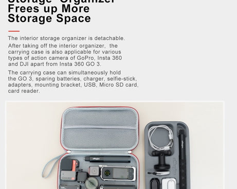 For Insta360 GO 3 / GO 3S AMagisn Accessory Storage Bag Portable Medium Clutch, For Insta360 GO 3