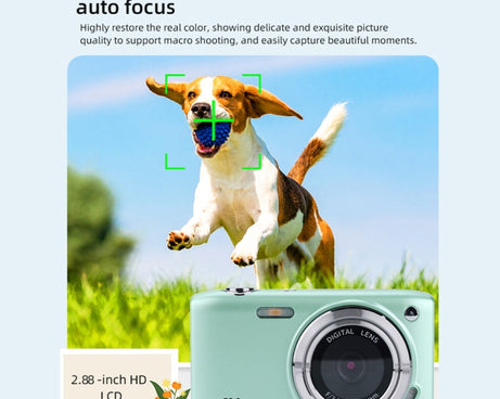 2.88 Inch IPS Screen HD Digital Camera 16X Zoom Portable CCD Camera, Champagne Gold, White, Black, Green, Rose Pink