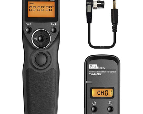 Pixel TW283 Shutter Wireless Delay Remote Control SLR Shutter Flasher, For Canon E3, For Nikon DC0, For Nikon DC2, For Sony S1, For Sony S2, For Instax 90, For Instax E3