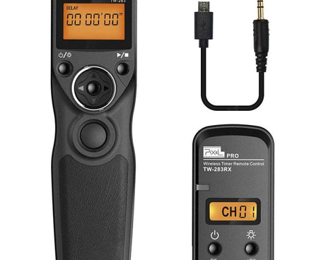 Pixel TW283 Shutter Wireless Delay Remote Control SLR Shutter Flasher, For Canon E3, For Nikon DC0, For Nikon DC2, For Sony S1, For Sony S2, For Instax 90, For Instax E3
