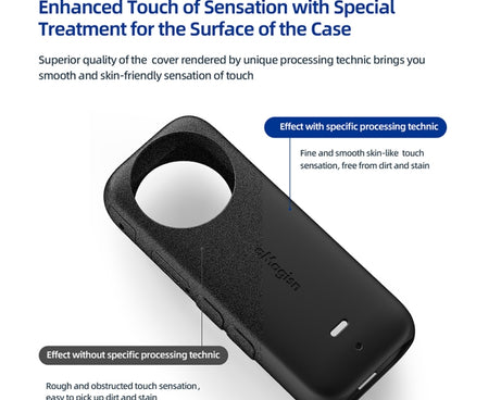 For Insta360 X3 AMagisn Body Silicone Protective Cover, Body+Lens Case (Black), Body Case (black), Lens Case (Black)