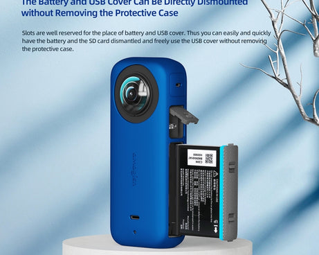 For Insta360 X3 AMagisn Body Silicone Protective Cover, Body+Lens Case (Black), Body Case (black), Lens Case (Black)