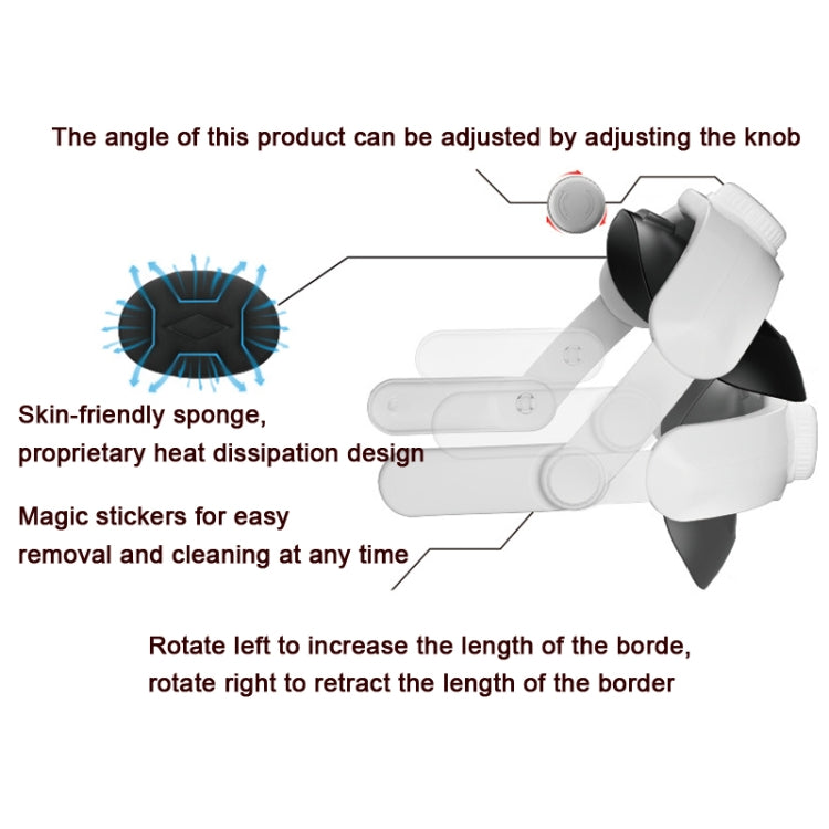 For Meta Quest 3 VR  iplay Head Strap Reduce Pressure Adjustable Headband, Head Strap