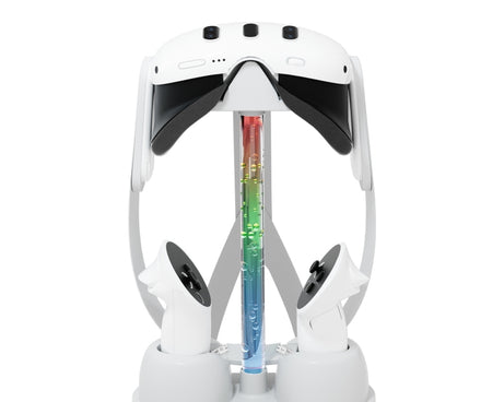 For Meta Quest 3 VR Glasses Charging Base Storage Bracket with Cool RGB Light, Charging Base