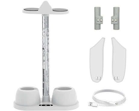 For Meta Quest 3 VR Glasses Charging Base Storage Bracket with Cool RGB Light, Charging Base