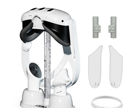 For Meta Quest 3 VR Glasses Charging Base Storage Bracket with Cool RGB Light, Charging Base