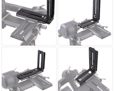JLWIN Quick Release Plate L Bracket Plate for DJI Ronin RS 2 / RSC 2 /  RS 3 Gimbal Stabiliser, 114 x 38 x 85