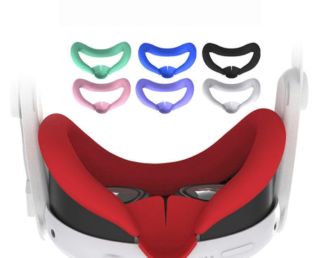 For Meta Quest 3 Silicone Face Cover Eye Mask with Nose Pad