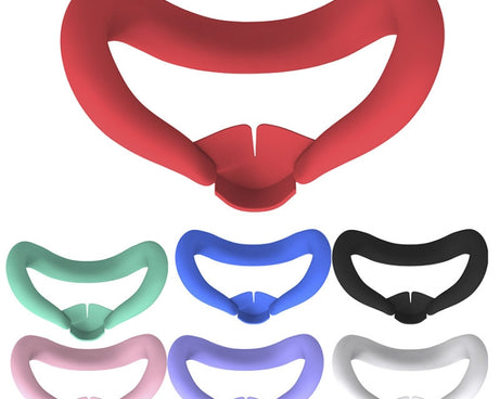 For Meta Quest 3 Silicone Face Cover Eye Mask with Nose Pad