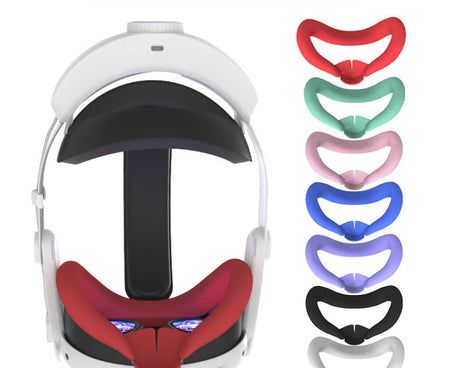 For Meta Quest 3 Silicone Face Cover Eye Mask with Nose Pad