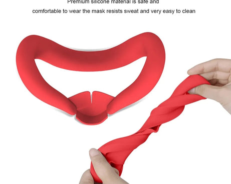 For Meta Quest 3 Silicone Face Cover Eye Mask with Nose Pad