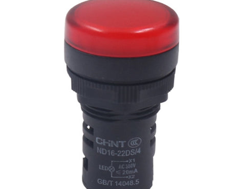 CHINT ND16-22DS LED Signal Light Power AD Indicator Lights, 24V (Red), 24V (Green), 24V (Yellow), 220V (Red), 220V (Green), 220V (Yellow)