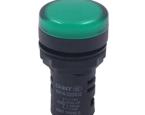 CHINT ND16-22DS LED Signal Light Power AD Indicator Lights, 24V (Red), 24V (Green), 24V (Yellow), 220V (Red), 220V (Green), 220V (Yellow)