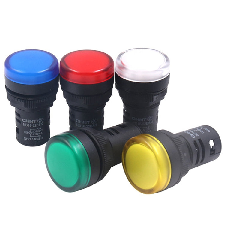 CHINT ND16-22DS LED Signal Light Power AD Indicator Lights, 24V (Red), 24V (Green), 24V (Yellow), 220V (Red), 220V (Green), 220V (Yellow)