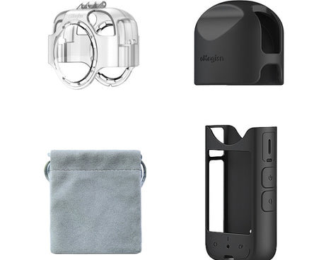 For Insta360 X3 AMagisn Protective Camera Accessories, Lens Guard, Silicone Case, Lens Guard+Case