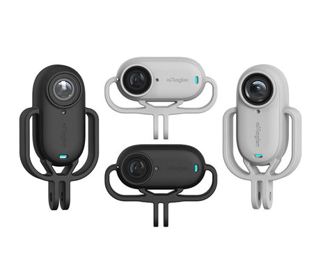 For Insta360 GO 3 AMagisn Silicone Case Camera Protective Accessories, Vertical Gray, Vertical Black