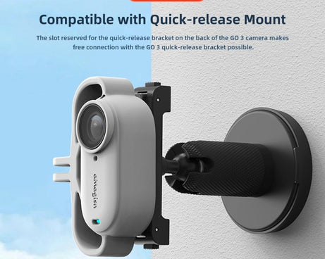 For Insta360 GO 3 AMagisn Silicone Case Camera Protective Accessories, Vertical Gray, Vertical Black
