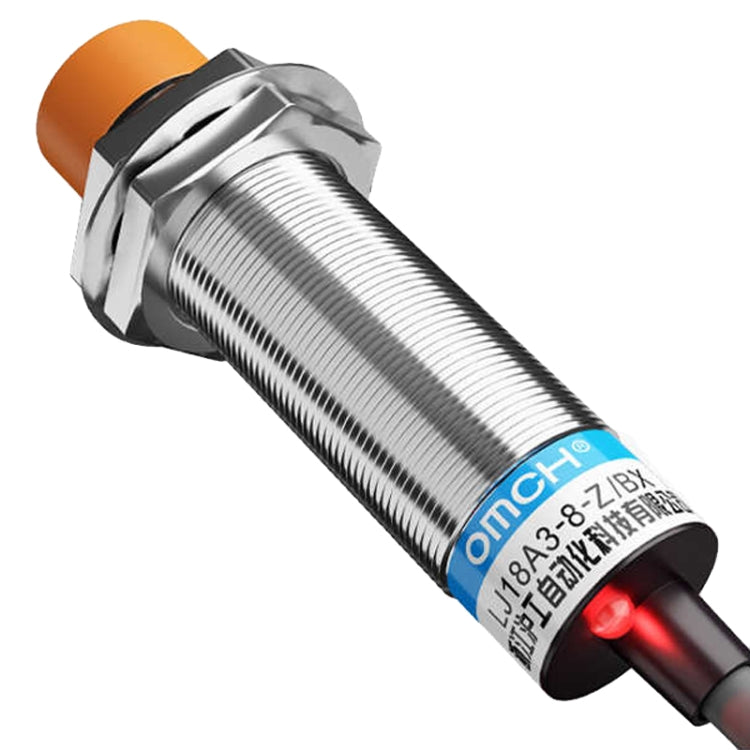 OMCH LJ18A3-8-Z/BX DC NPN 3-Wire Normally Open Sensors Inductive M18 Proximity Switch, LJ18A3-8-Z/BX