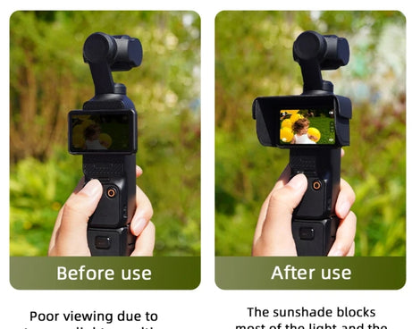 For DJI Osmo Pocket 3 BRDRC Sunshade Hood Light Weight Screen Shade