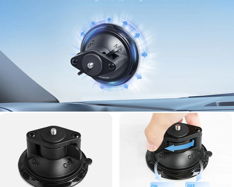 TELESIN Magnetic Base With 1/4 Inch Interface for DJI Pocket 3 / Insta360 Camera & Smart Phones, With Suction Cup Base Set, Without Suction Cup Base