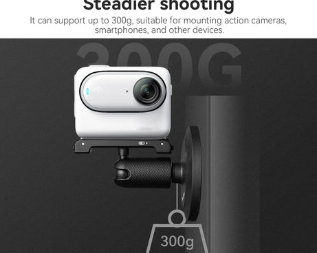 TELESIN Magnetic Base With 1/4 Inch Interface for DJI Pocket 3 / Insta360 Camera & Smart Phones, With Suction Cup Base Set, Without Suction Cup Base