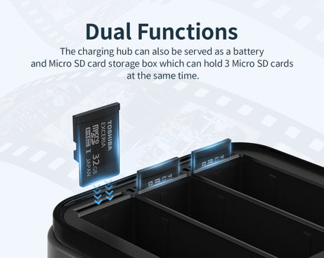 For Insta360 Ace Pro / Ace aMagisn 3 Slots Battery Charger Charging Hub, For Insta360 Ace Pro / Ace
