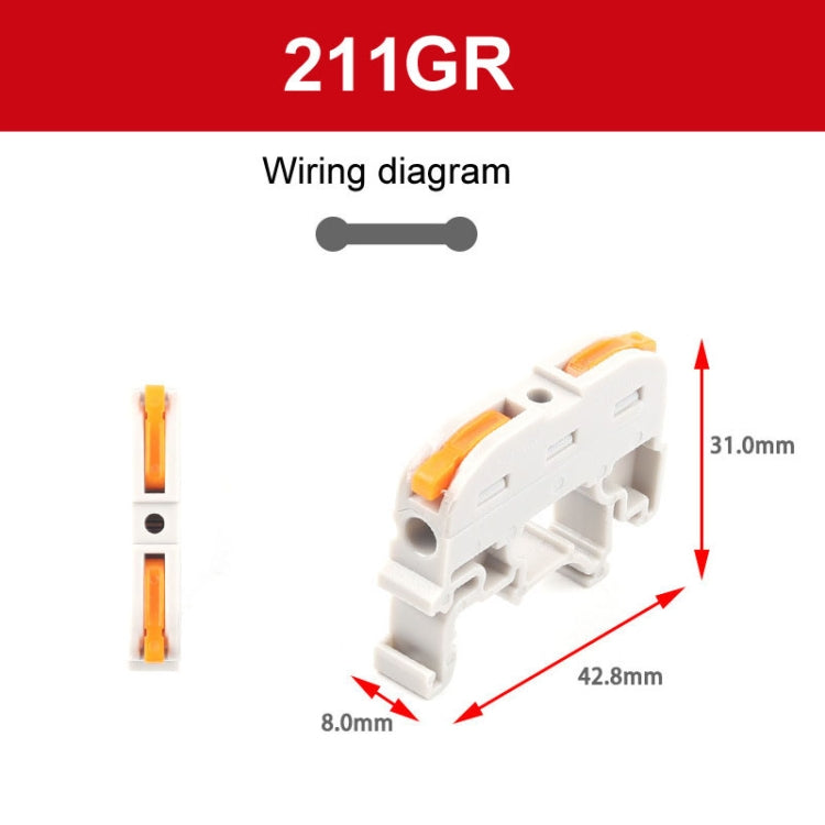 10pcs Guide Rail Type Replacement UK Quick Terminal Block 1 Input 1 Output