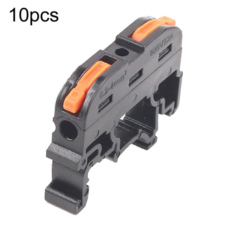 10pcs Guide Rail Type Replacement UK Quick Terminal Block 1 Input 1 Output