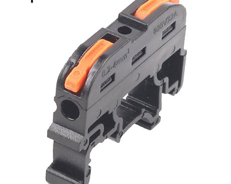 10pcs Guide Rail Type Replacement UK Quick Terminal Block 1 Input 1 Output