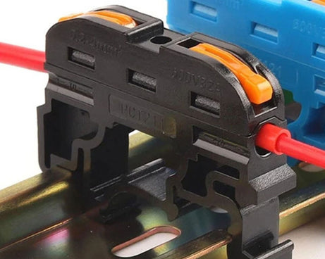 10pcs Guide Rail Type Replacement UK Quick Terminal Block 1 Input 1 Output