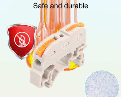 10pcs Guide Rail Type Replacement UK Quick Terminal Block 1 Input 1 Output