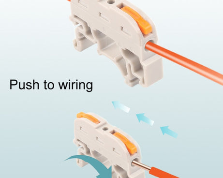 10pcs Guide Rail Type Replacement UK Quick Terminal Block 1 Input 1 Output