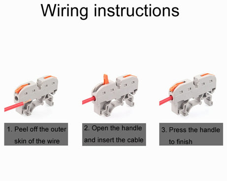 10pcs Guide Rail Type Replacement UK Quick Terminal Block 1 Input 1 Output