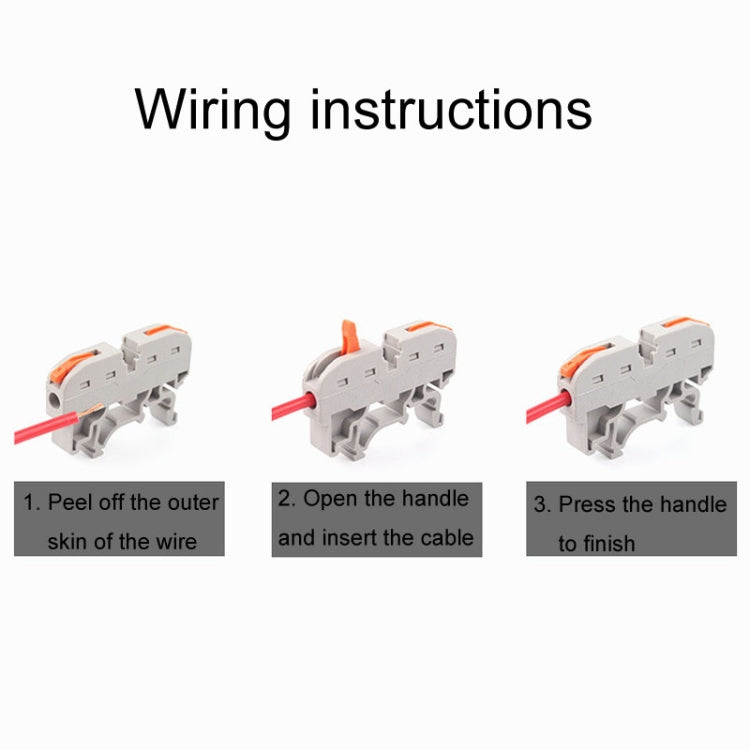 10pcs Guide Rail Type Replacement UK Quick Terminal Block 1 Input 1 Output