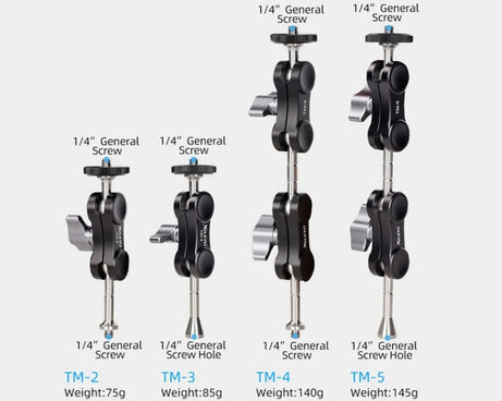 XILETU  TM Series Magic Arm With Dual Ballhead Camera Video Monitor Mount Adapter, TM-2, TM-3, TM-4, TM-5