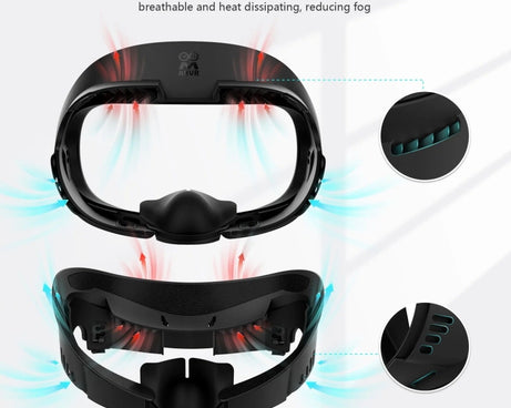 AMVR Q3FC1 For Meta Quest3 Mask Ice Silk Breathable Leather Material