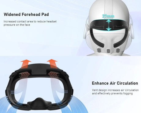 AMVR Q3FC1 For Meta Quest3 Mask Ice Silk Breathable Leather Material