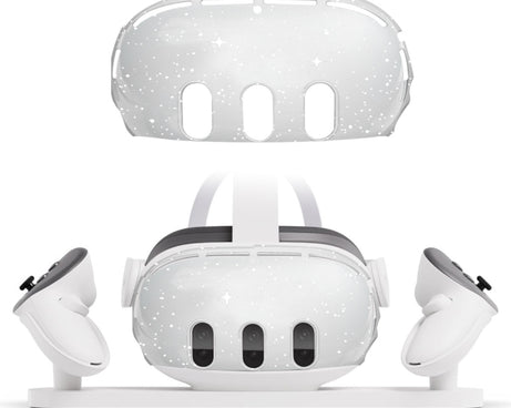 For Meta Quest 3 PC Protective Shell, 7 In 1 (Glitter Transparent), 7 In 1 (Glitter Transparent Blue), 7 In 1 (Glitter Transparent Red), Single Shell (Glitter Transparent), Single Shell (Glitter Transparent Blue), Single Shell (Glitter Transparent Red)