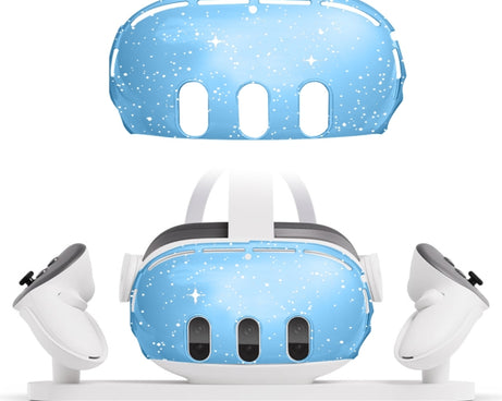 For Meta Quest 3 PC Protective Shell, 7 In 1 (Glitter Transparent), 7 In 1 (Glitter Transparent Blue), 7 In 1 (Glitter Transparent Red), Single Shell (Glitter Transparent), Single Shell (Glitter Transparent Blue), Single Shell (Glitter Transparent Red)